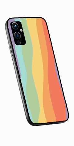 Muted Rainbow Metal Mobile Case for OnePlus 9   (Design No -02)