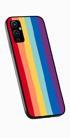 Rainbow MultiColor Metal Mobile Case for OnePlus 9   (Design No -03)