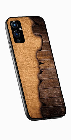 Wooden Design Metal Mobile Case for OnePlus 9   (Design No -13)