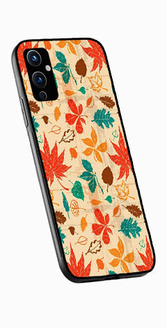 Leafs Design Metal Mobile Case for OnePlus 9   (Design No -14)