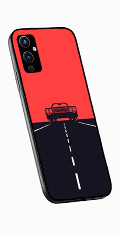 Car Lover Metal Mobile Case for OnePlus 9   (Design No -21)