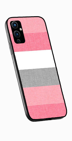 Pink Pattern Metal Mobile Case for OnePlus 9   (Design No -23)