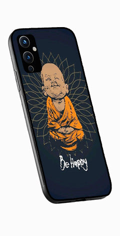 Be Happy Metal Mobile Case for OnePlus 9   (Design No -27)