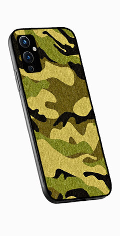 Army Pattern Metal Mobile Case for OnePlus 9   (Design No -35)