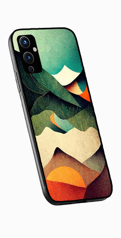 MultiColor Pattern Metal Mobile Case for OnePlus 9   (Design No -43)