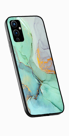 Marble Design Metal Mobile Case for OnePlus 9   (Design No -46)