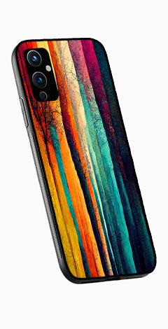 Modern Art Colorful Metal Mobile Case for OnePlus 9   (Design No -47)