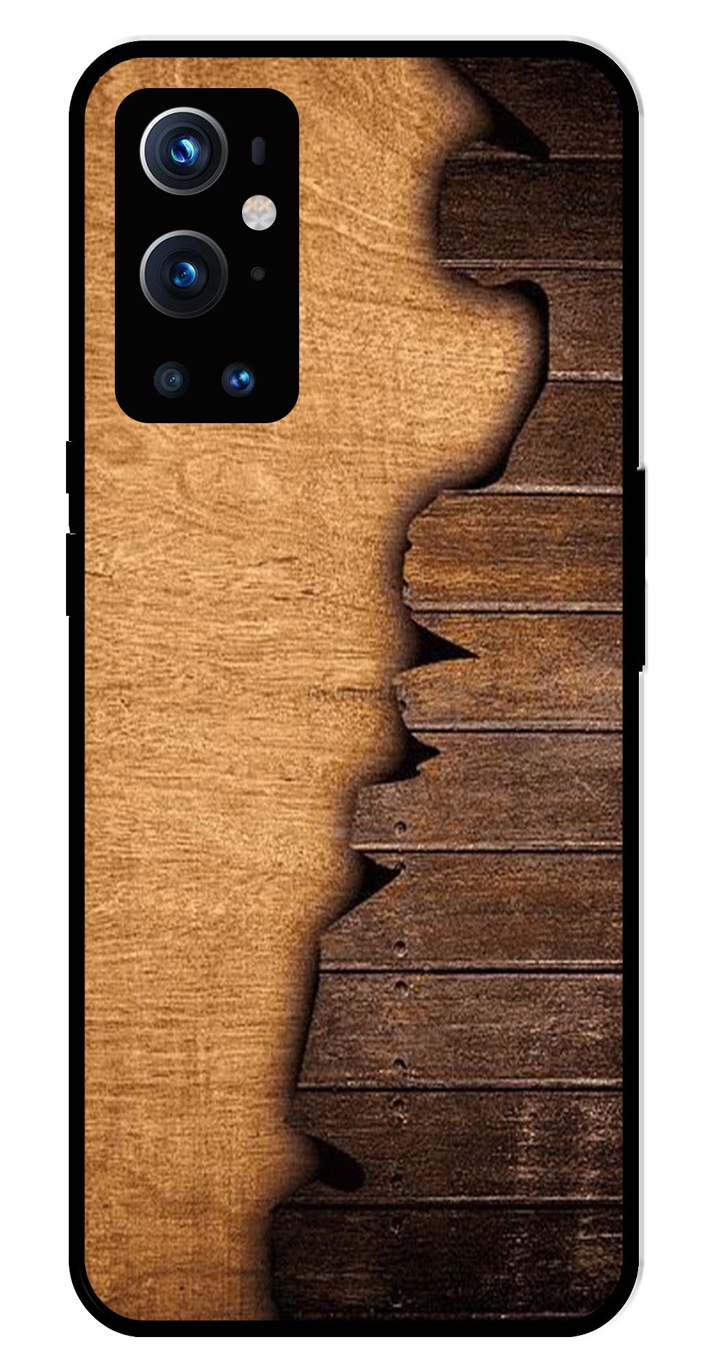 Wooden Design Metal Mobile Case for OnePlus 9 Pro