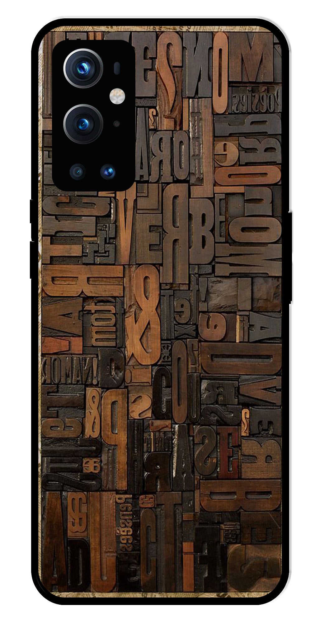 Alphabets Metal Mobile Case for OnePlus 9 Pro