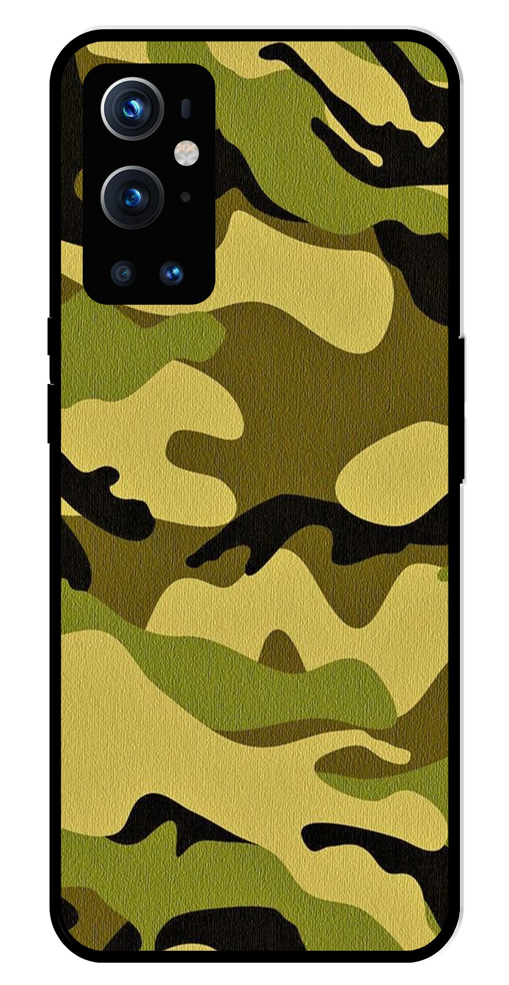 Army Pattern Metal Mobile Case for OnePlus 9 Pro