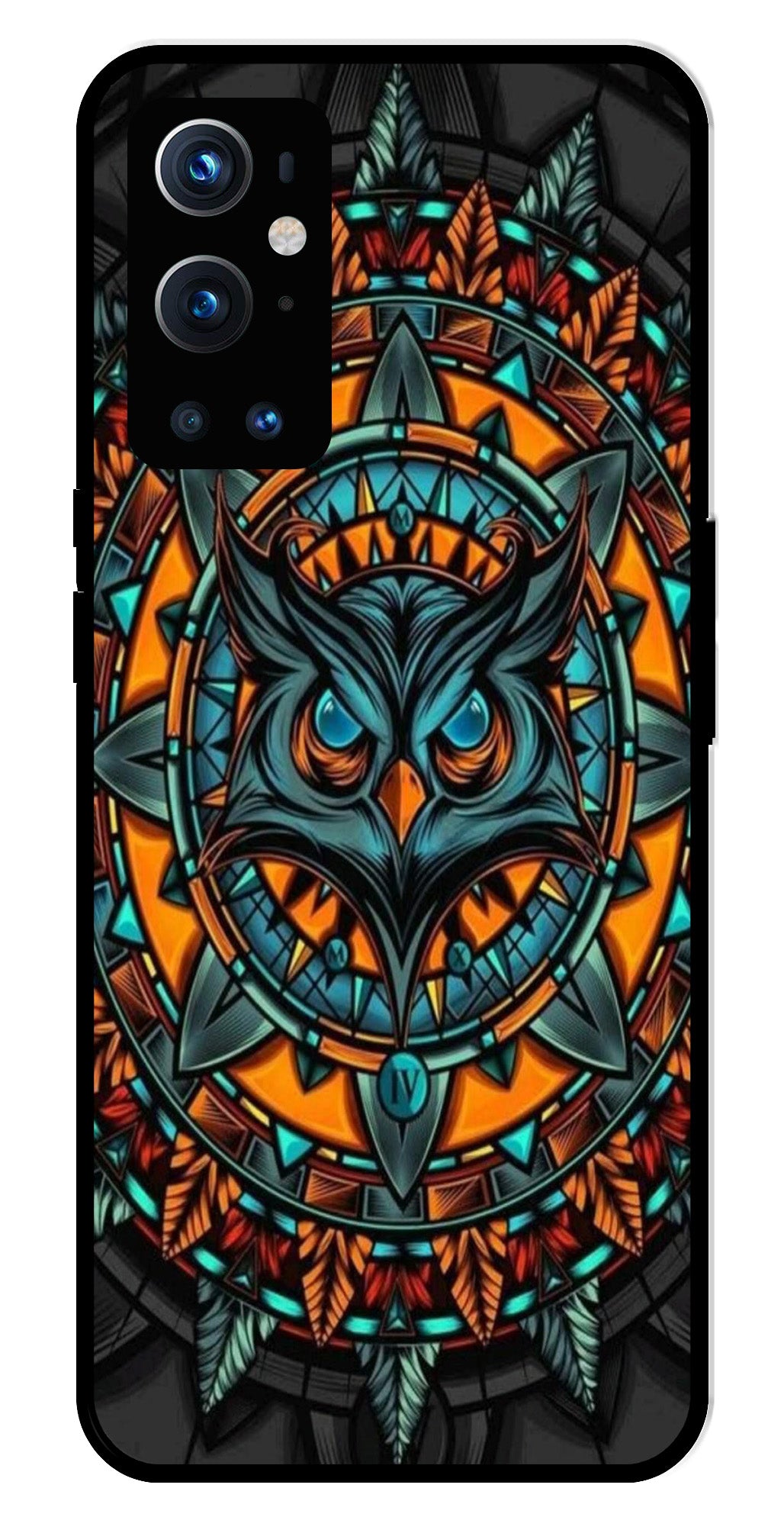 Owl Pattern Metal Mobile Case for OnePlus 9 Pro