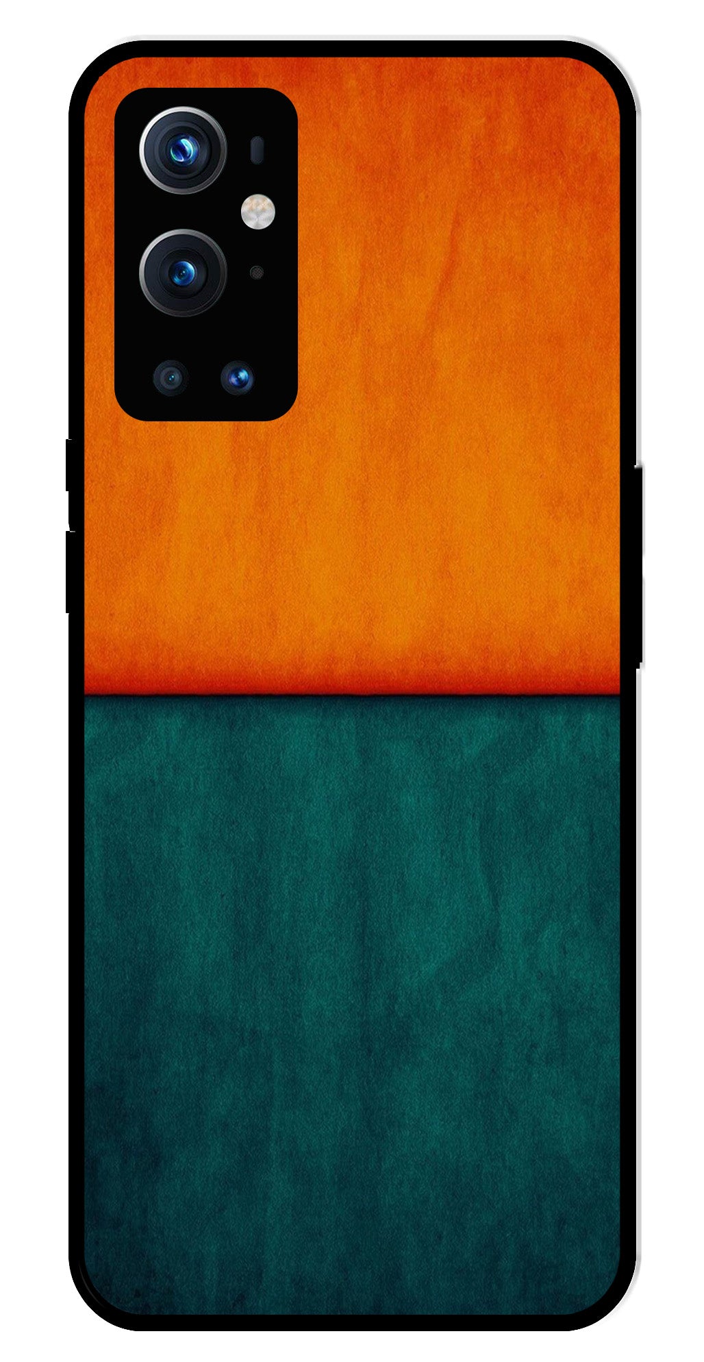 Orange Green Pattern Metal Mobile Case for OnePlus 9 Pro