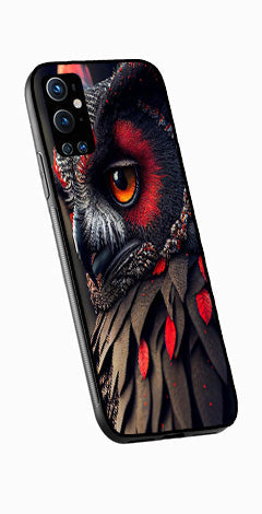 Owl Design Metal Mobile Case for OnePlus 9 Pro   (Design No -26)