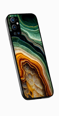 Marble Design Metal Mobile Case for OnePlus 9 Pro   (Design No -28)