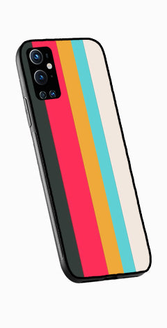 Muted Rainbow Metal Mobile Case for OnePlus 9 Pro   (Design No -31)