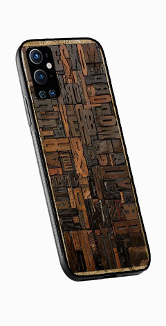 Alphabets Metal Mobile Case for OnePlus 9 Pro   (Design No -32)