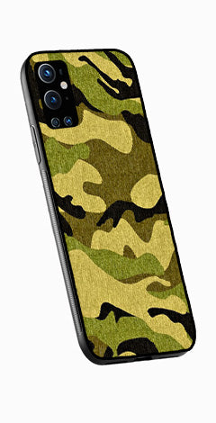 Army Pattern Metal Mobile Case for OnePlus 9 Pro   (Design No -35)
