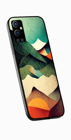 MultiColor Pattern Metal Mobile Case for OnePlus 9 Pro   (Design No -43)