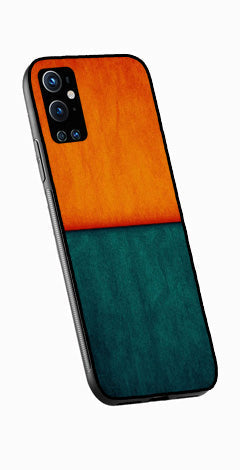 Orange Green Pattern Metal Mobile Case for OnePlus 9 Pro   (Design No -45)