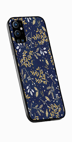 Floral Pattern  Metal Mobile Case for OnePlus 9 Pro   (Design No -52)