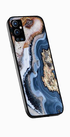 Marble Design Metal Mobile Case for OnePlus 9 Pro   (Design No -53)