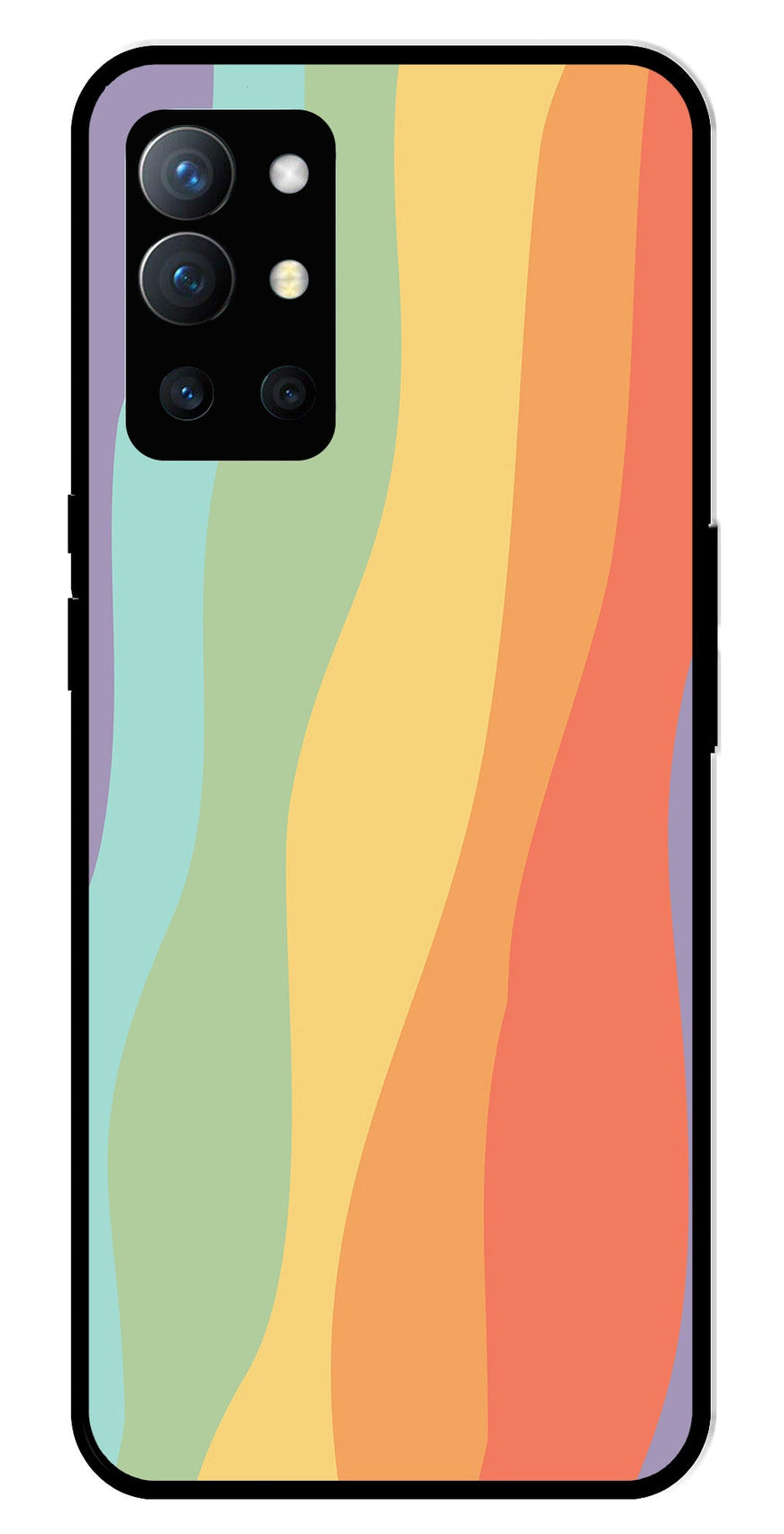 Muted Rainbow Metal Mobile Case for OnePlus 9R