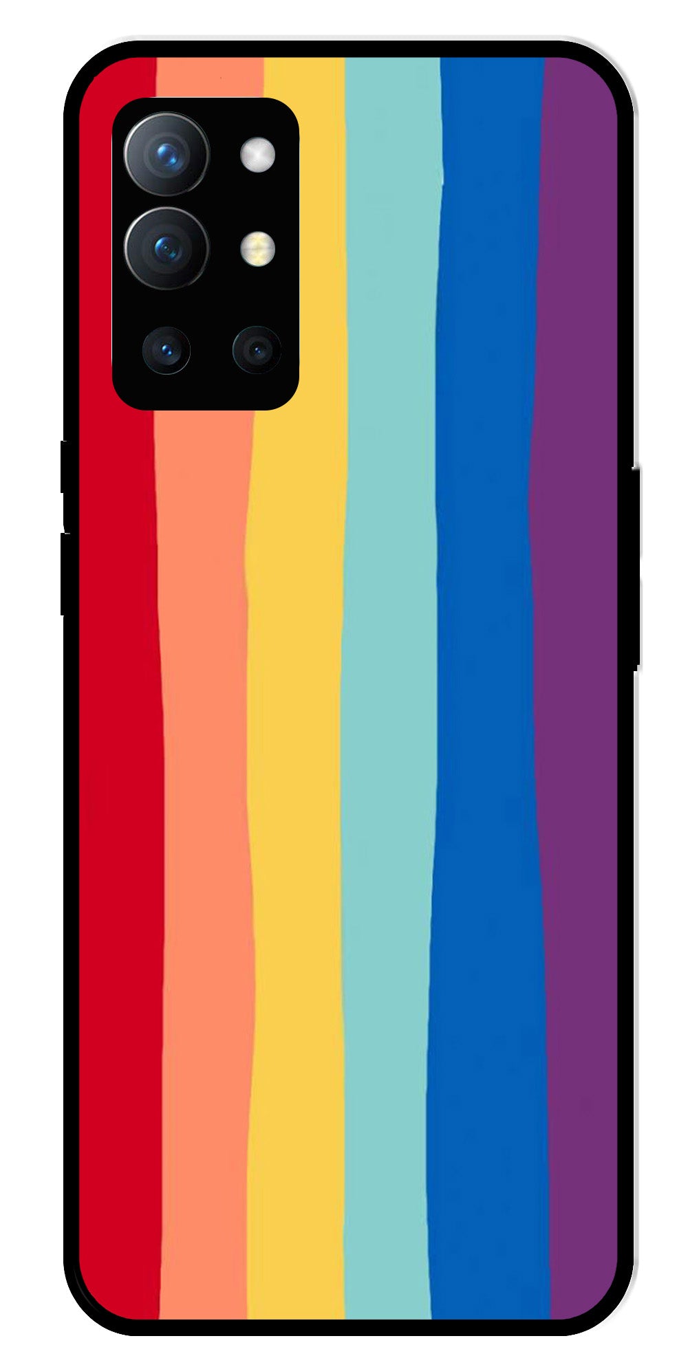 Rainbow MultiColor Metal Mobile Case for OnePlus 9R