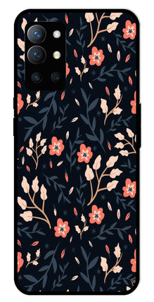 Floral Pattern Metal Mobile Case for OnePlus 9R