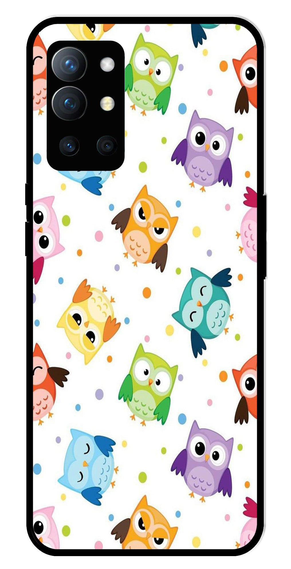 Owls Pattern Metal Mobile Case for OnePlus 9R
