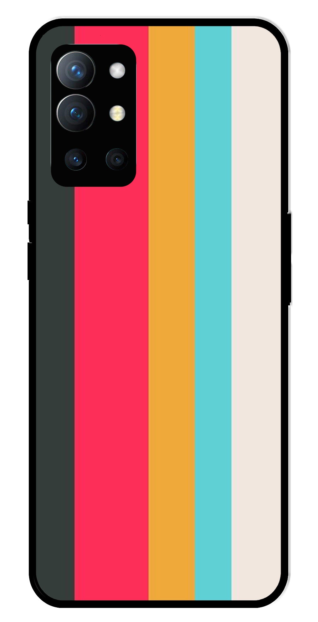 Muted Rainbow Metal Mobile Case for OnePlus 9R