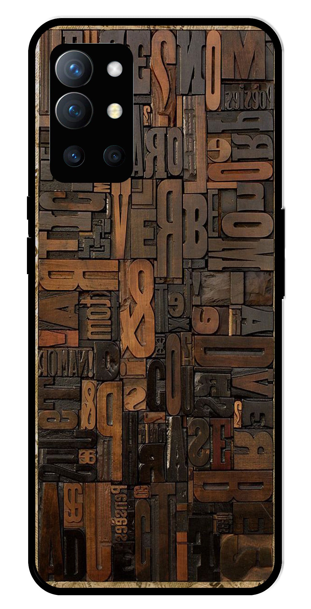 Alphabets Metal Mobile Case for OnePlus 9R