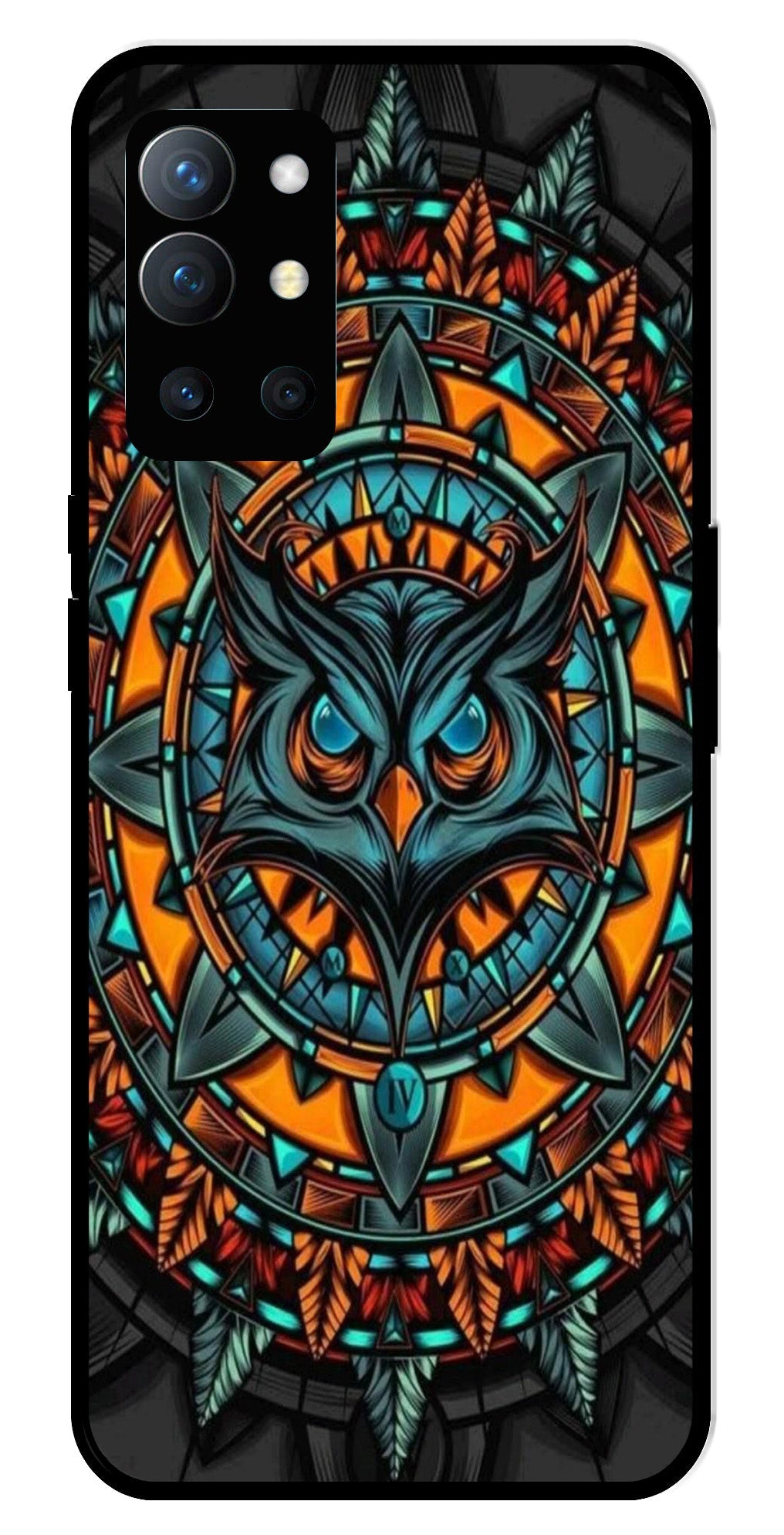 Owl Pattern Metal Mobile Case for OnePlus 9R