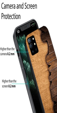 Wooden Design Metal Mobile Case for OnePlus 9R
