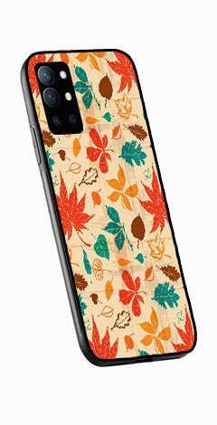 Leafs Design Metal Mobile Case for OnePlus 9R   (Design No -14)
