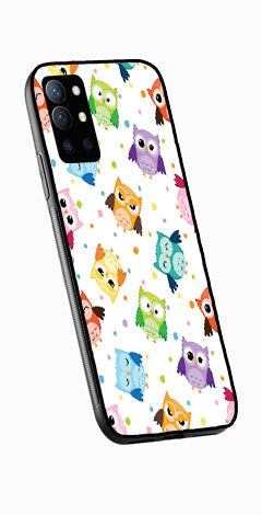 Owls Pattern Metal Mobile Case for OnePlus 9R   (Design No -20)