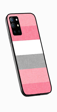 Pink Pattern Metal Mobile Case for OnePlus 9R   (Design No -23)