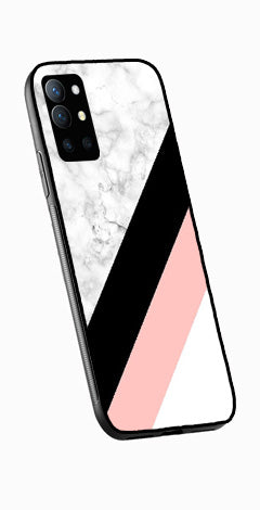 Marble Design Metal Mobile Case for OnePlus 9R   (Design No -24)