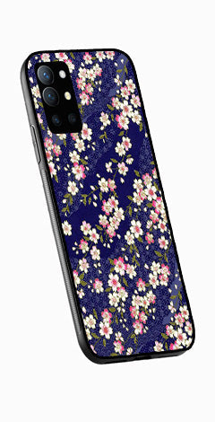 Flower Design Metal Mobile Case for OnePlus 9R   (Design No -25)