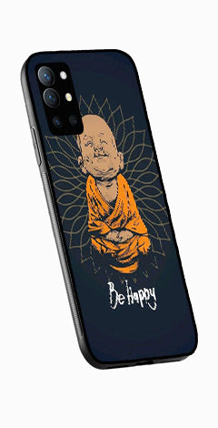 Be Happy Metal Mobile Case for OnePlus 9R   (Design No -27)