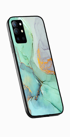 Marble Design Metal Mobile Case for OnePlus 9R   (Design No -46)