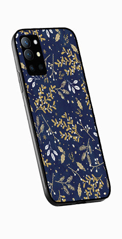 Floral Pattern  Metal Mobile Case for OnePlus 9R   (Design No -52)
