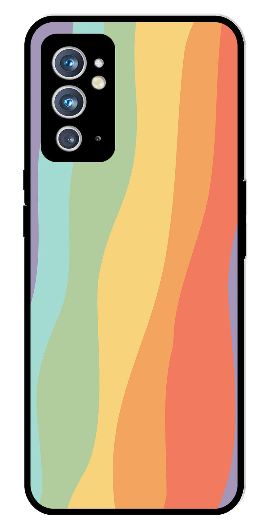 Muted Rainbow Metal Mobile Case for OnePlus 9RT