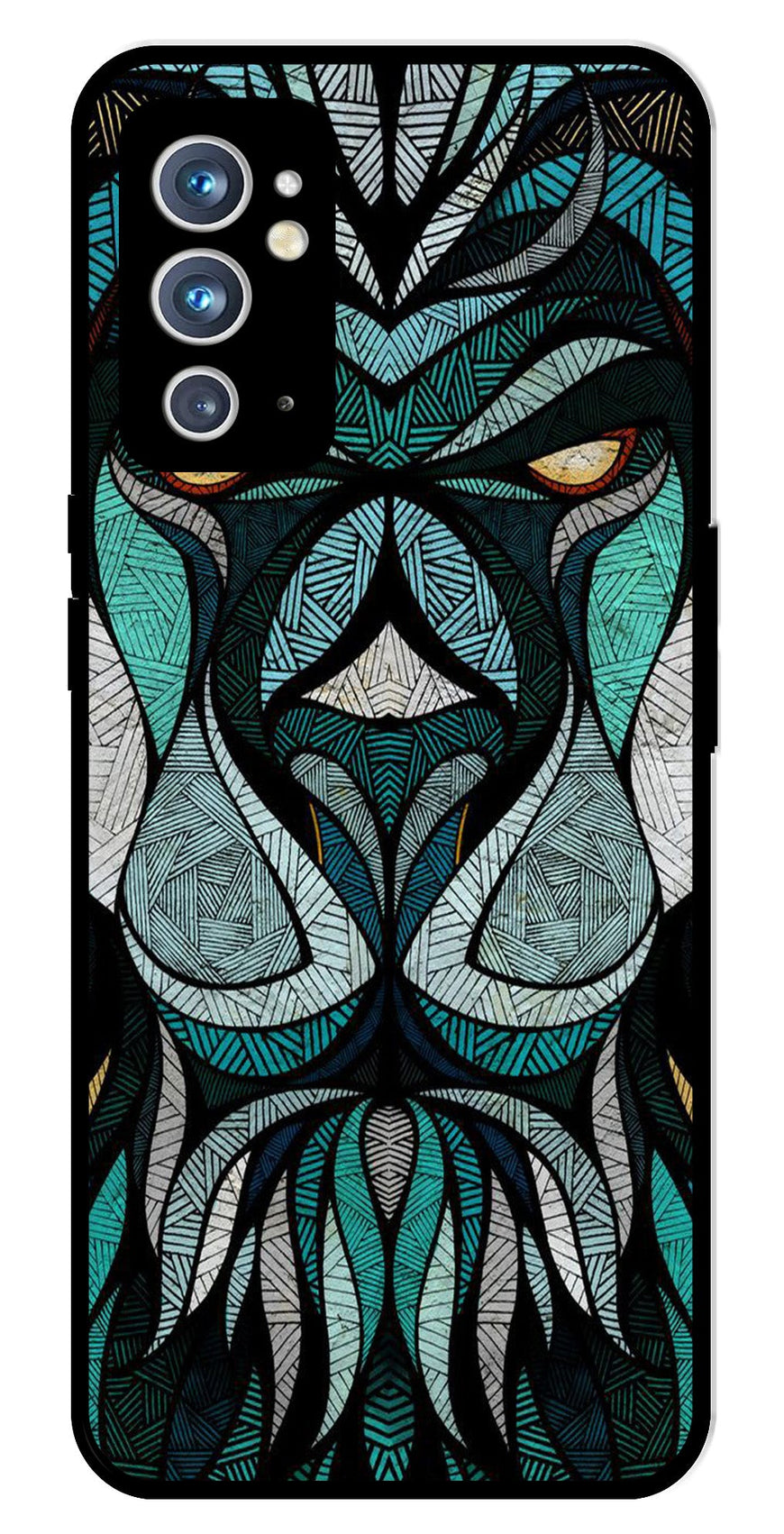 Lion Pattern Metal Mobile Case for OnePlus 9RT