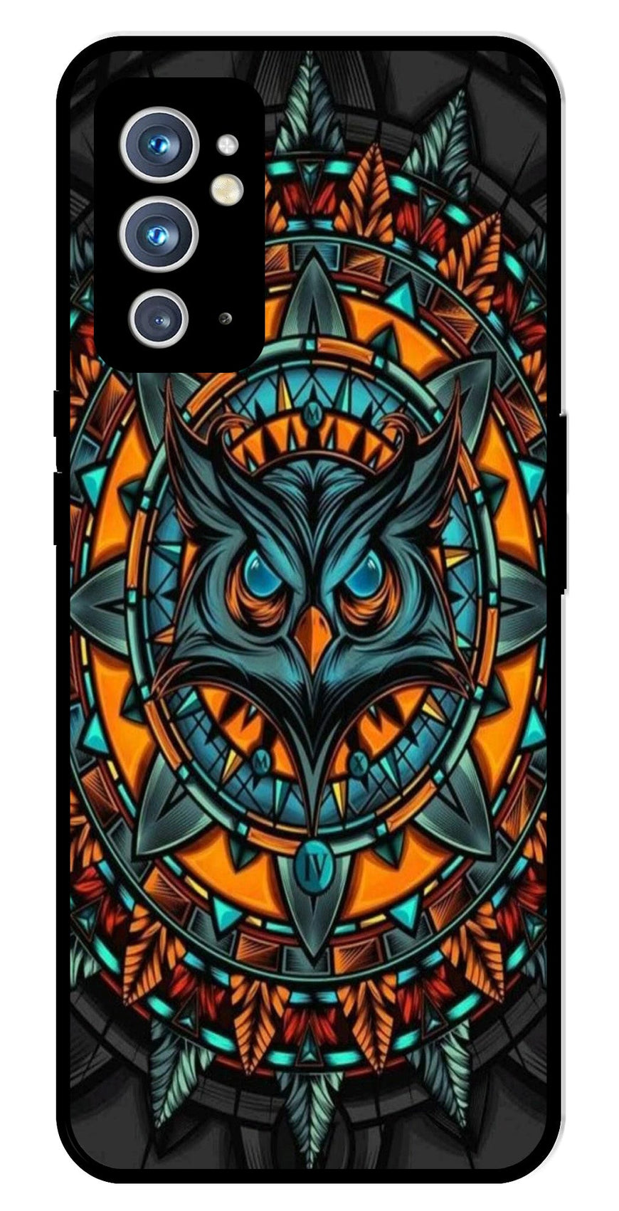 Owl Pattern Metal Mobile Case for OnePlus 9RT