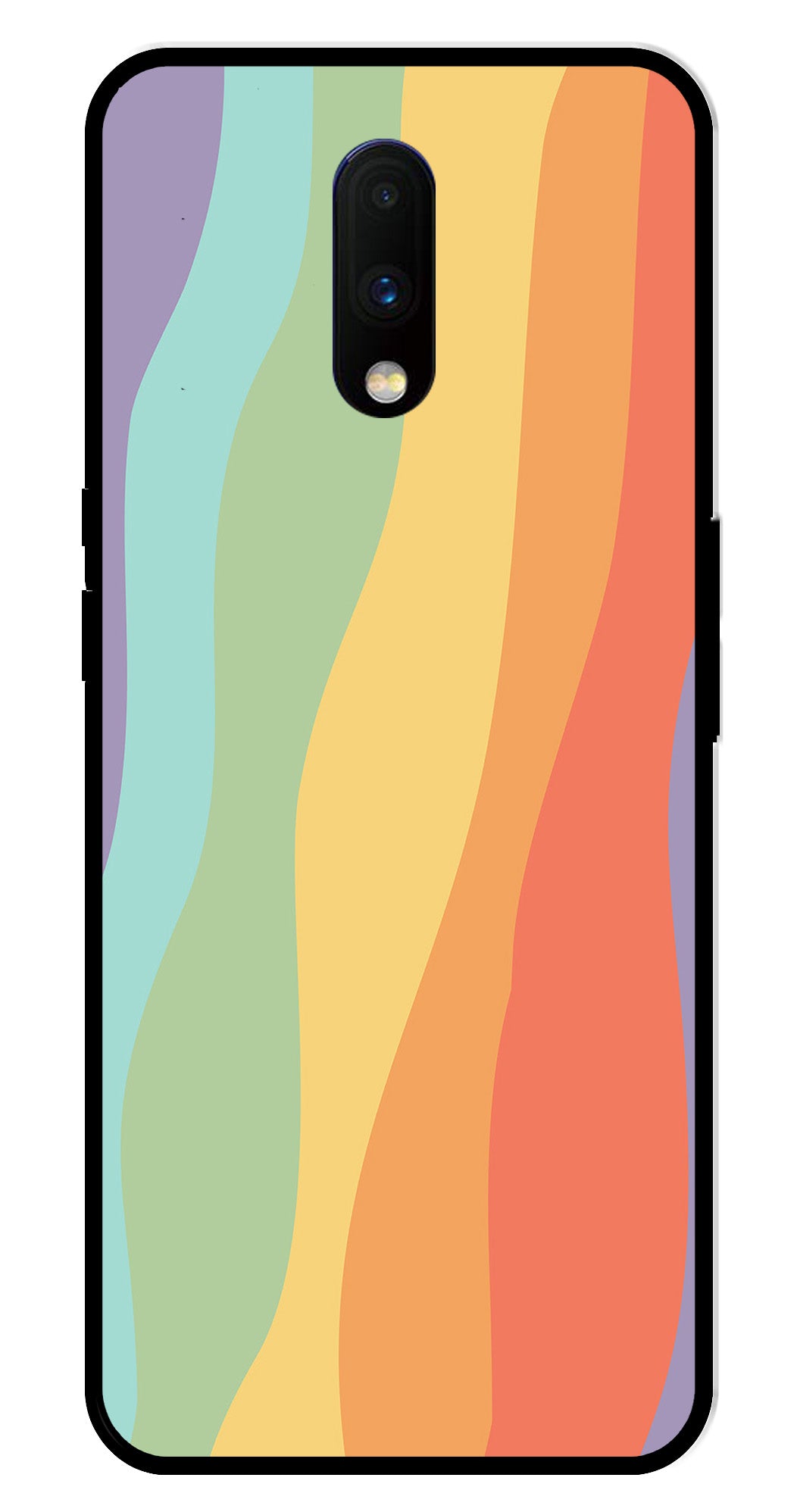 Muted Rainbow Metal Mobile Case for OnePlus 7