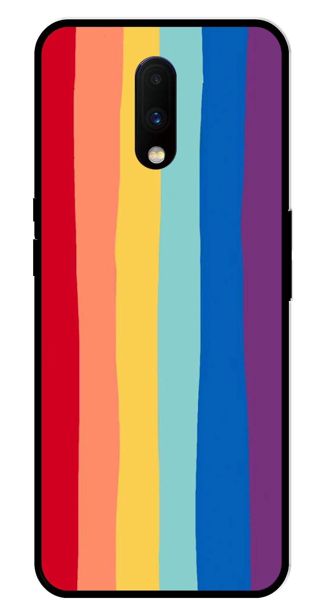 Rainbow MultiColor Metal Mobile Case for OnePlus 7