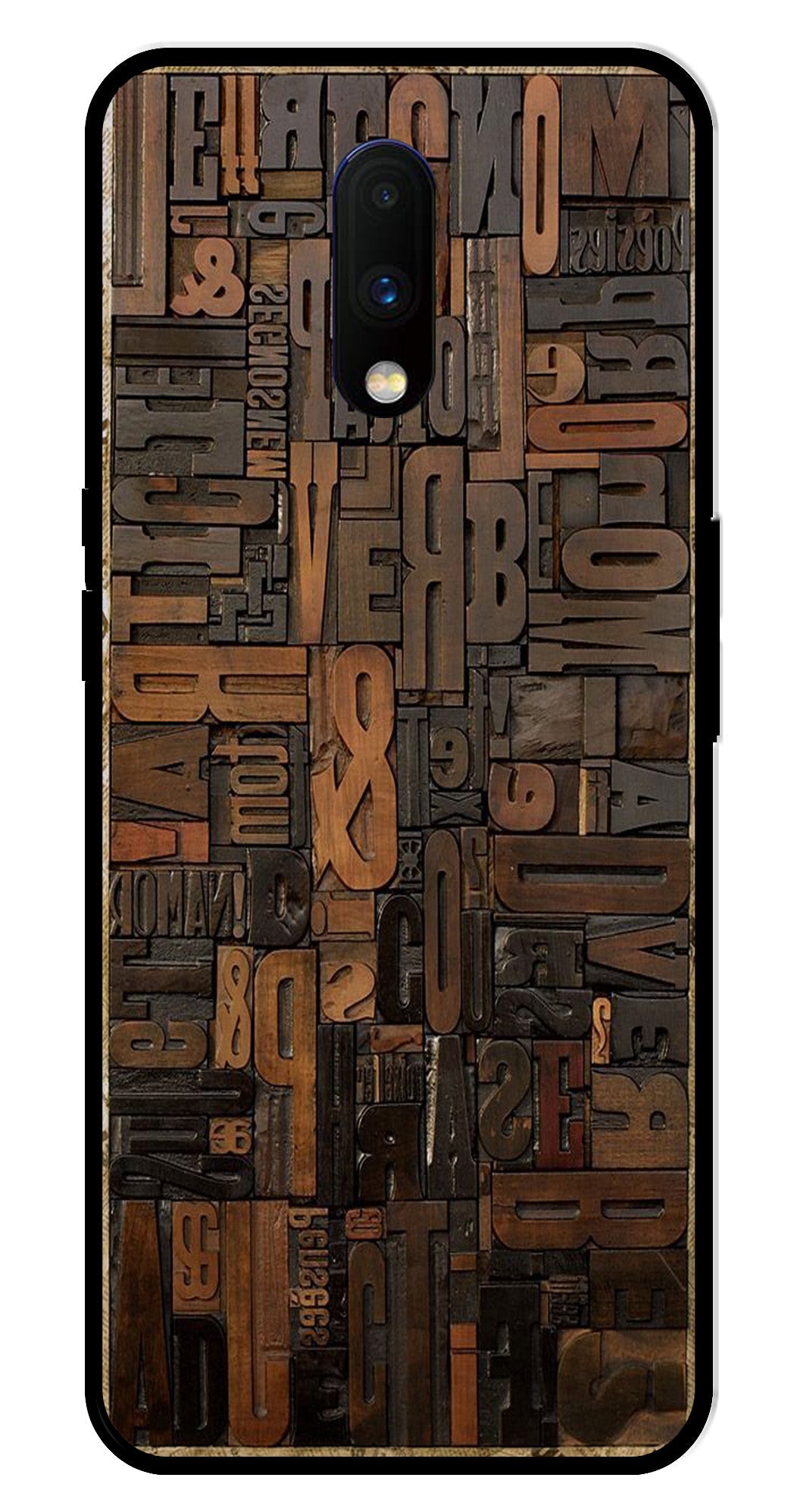 Alphabets Metal Mobile Case for OnePlus 7