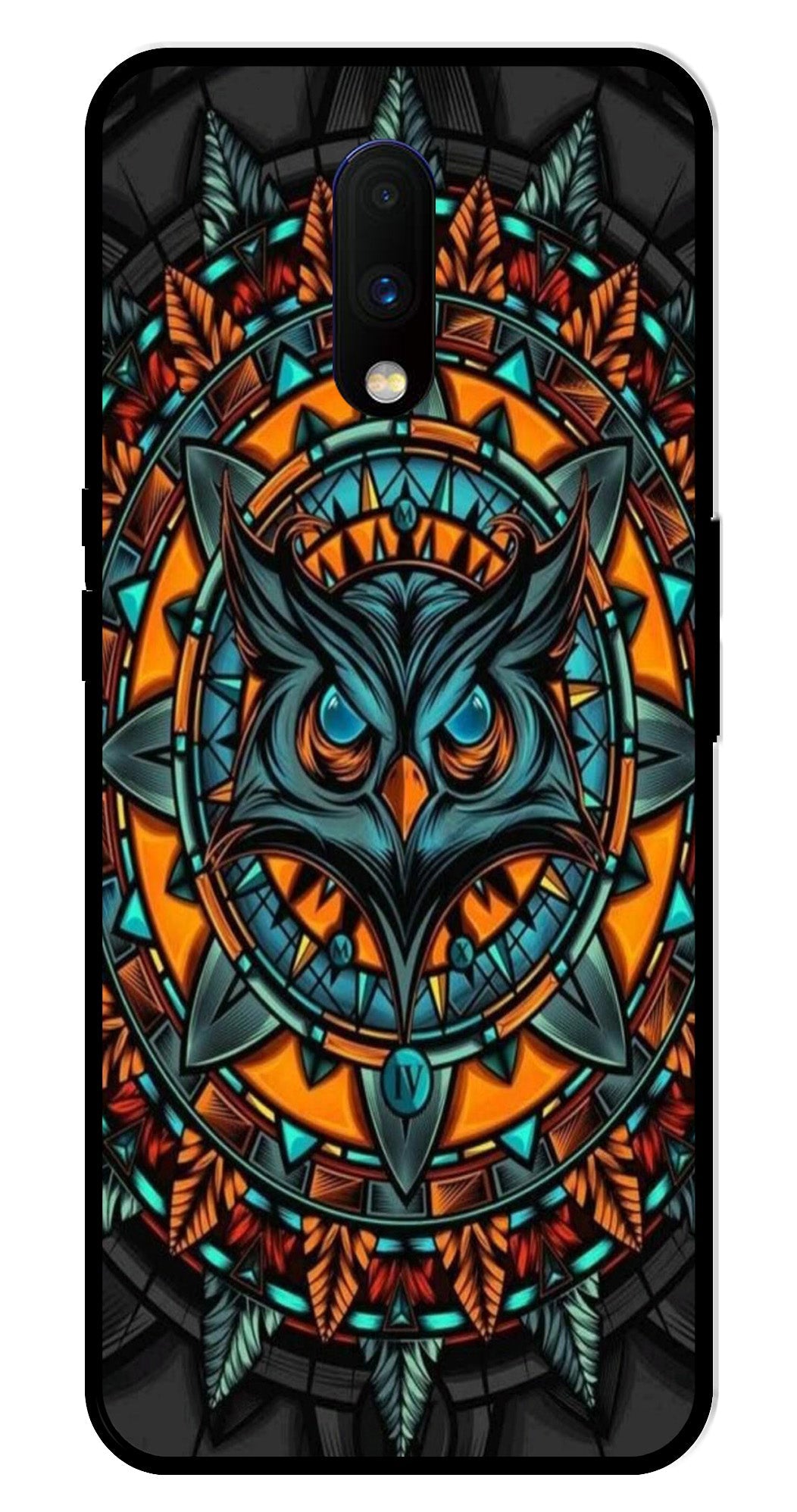 Owl Pattern Metal Mobile Case for OnePlus 7