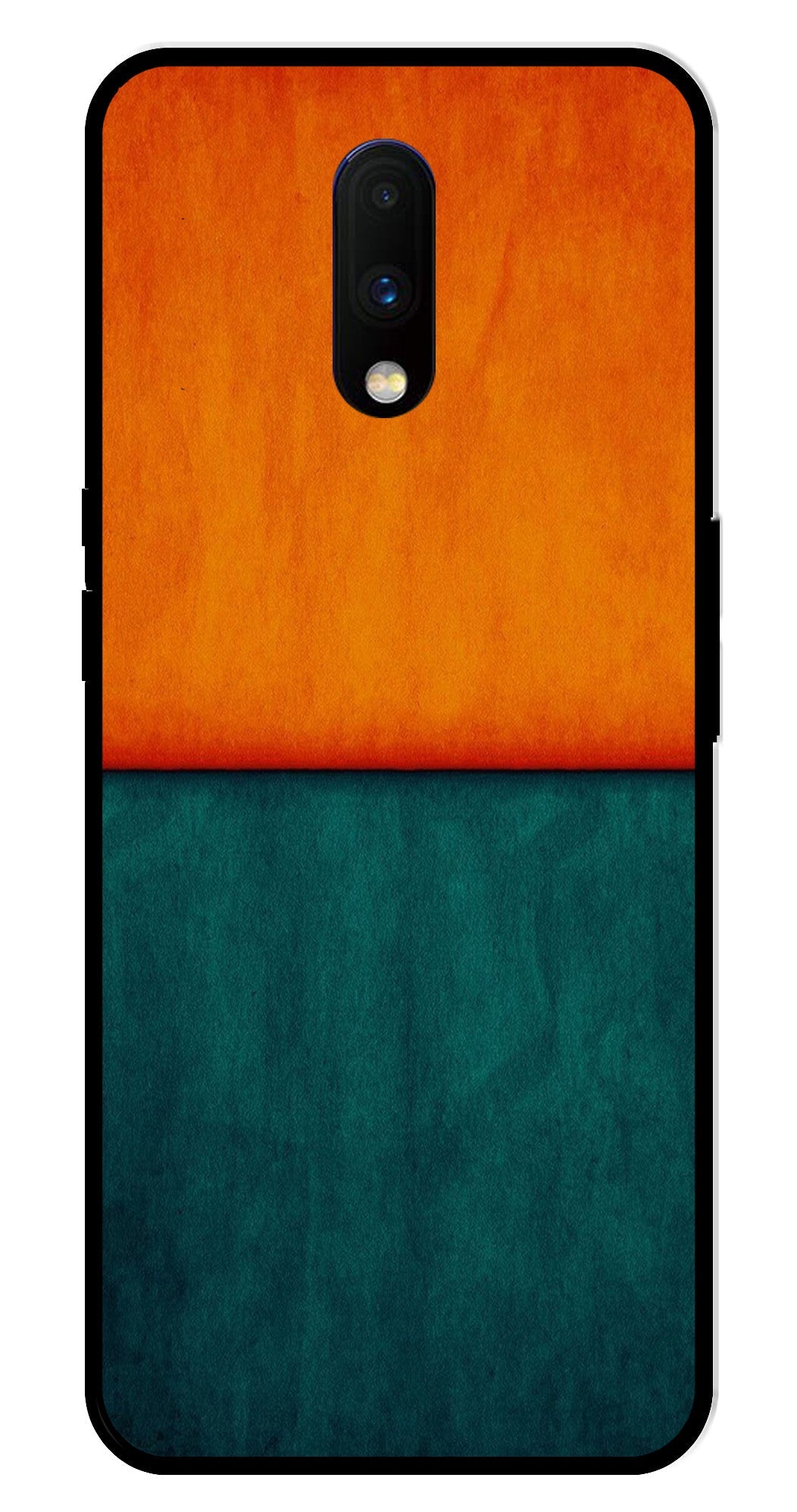 Orange Green Pattern Metal Mobile Case for OnePlus 7