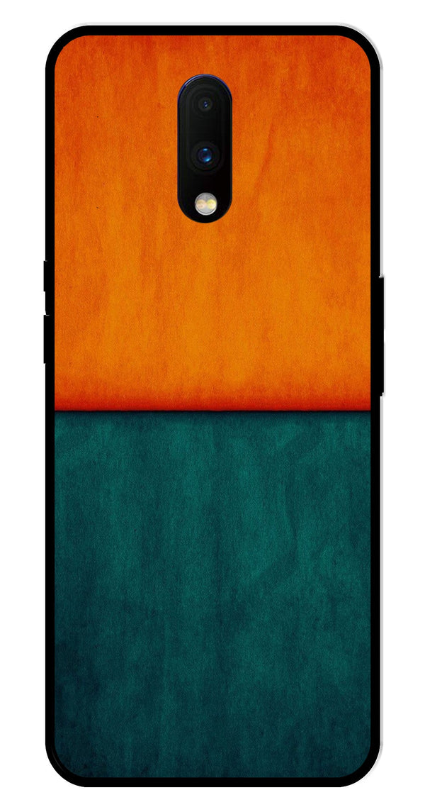 Orange Green Pattern Metal Mobile Case for OnePlus 7